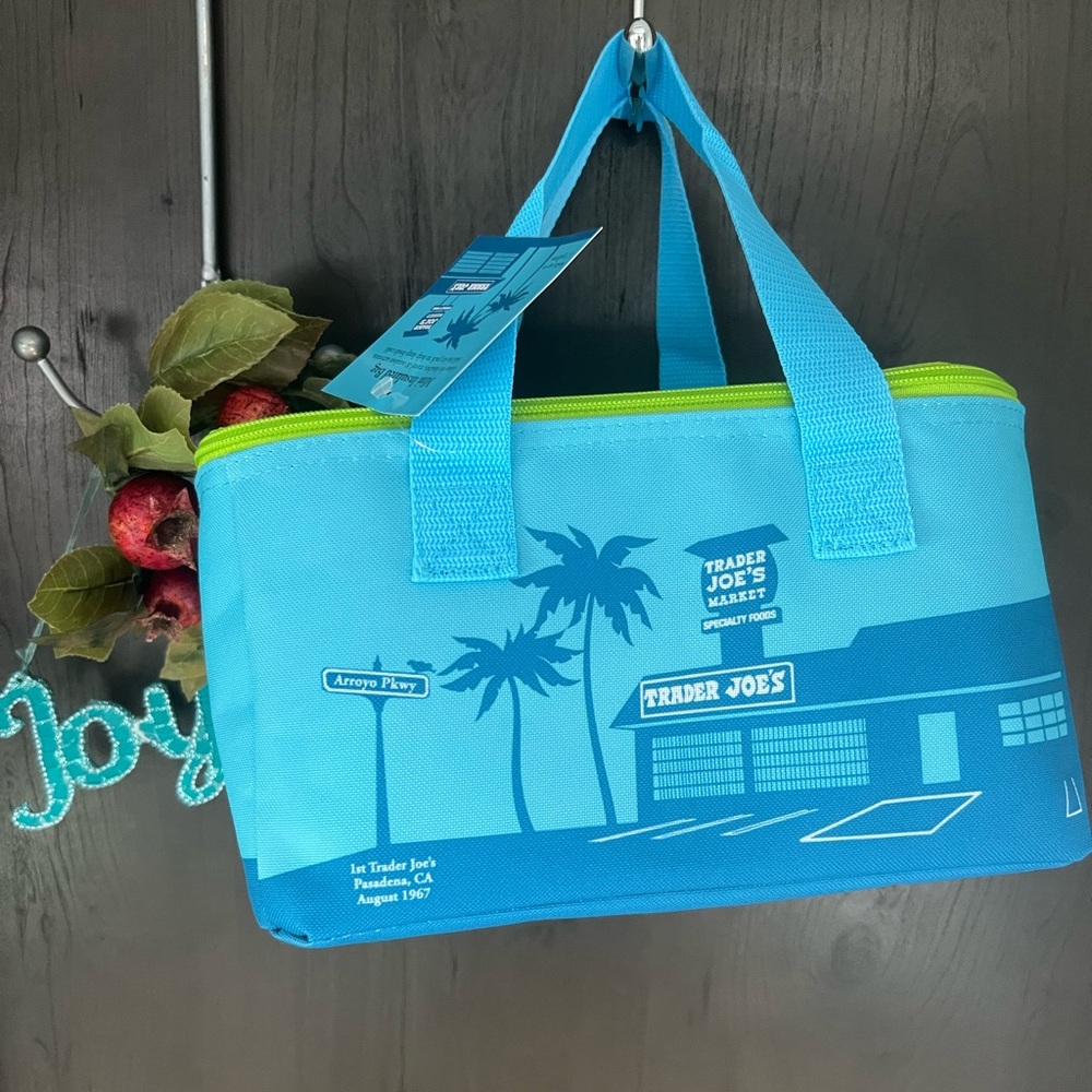 Trader Joe's Blue Insulated Food Storage Bag Gift Bag
